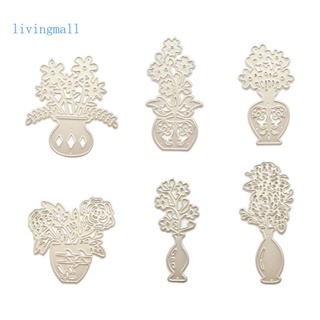 Livi แผ่นแม่แบบโลหะ ฉลุลายนูน รูปดอกไม้ สําหรับตกแต่งสมุดภาพ การ์ด DIY