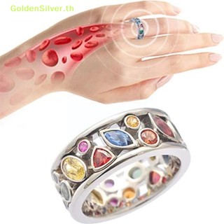 Goldensilver แหวนแม่เหล็ก คริสตัล ลดน้ําหนัก ระบายน้ํา 1 ชิ้น TH