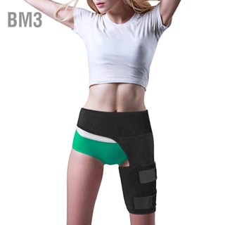 BM3 สีดำปรับขาหนีบรั้งห่อต้นขาสนับสนุนบรรเทาอาการปวดความเครียด Neoprene สะโพก