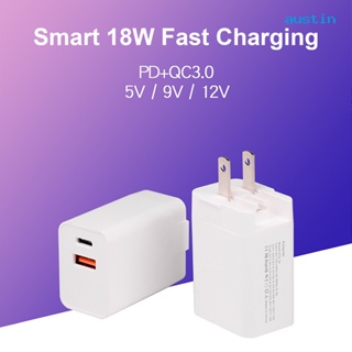 Ay-ที่ชาร์จโทรศัพท์มือถือ แบบชาร์จเร็ว QC3.0 PD18W USB Type-C ขนาดเล็ก พกพาง่าย ปลอดภัย สําหรับเดินทาง