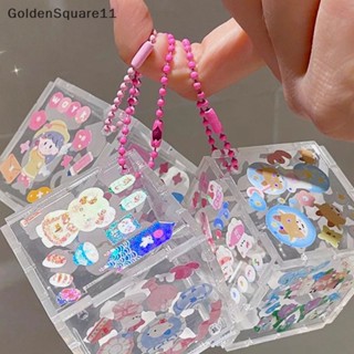 Goldensquare จี้พวงกุญแจอะคริลิคใส รูปลูกบาศก์ 3D DIY สําหรับห้อยกระเป๋า ของขวัญนักเรียน