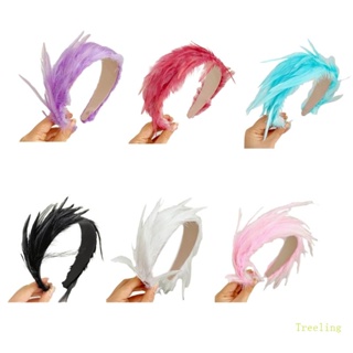 Treeling Feathers ที่คาดผม ที่คาดผม Fascinators 20s Opera ที่คาดผม สําหรับผู้หญิง วินเทจ ที่คาดผม Fascinators