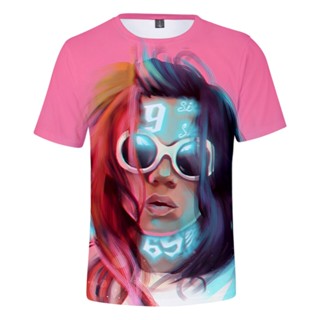 เสื้อยืด ลายนักร้อง 6Ix9Ine สไตล์ฮาราจูกุ สตรีท ยอดนิยม