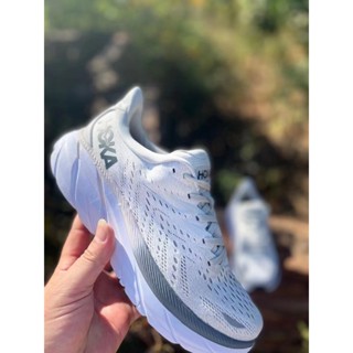 Hoka ONE ONE Clifton 8 รองเท้ากีฬา รองเท้าวิ่ง สีเทา สีขาว MXMW