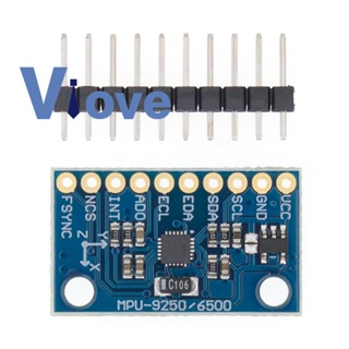 โมดูลเซนเซอร์ MPU-9250 GY-9250 9-Axis I2C/SPI ไจโรสโคป Thriaxis และเครื่องวัดความเร็วสามแกน