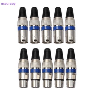 Maurcey แจ็คเสียบไมโครโฟน XLR 3Pin ตัวผู้ และตัวเมีย 10 ชิ้น