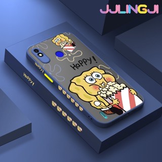 สําหรับ Tecno Spark 4 Lite Kc 8 เคส การ์ตูน Happy SpongeBob ฝ้า บาง ใส แข็ง ขอบสี่เหลี่ยม กันกระแทก รูปแบบซิลิโคน เคสนิ่ม