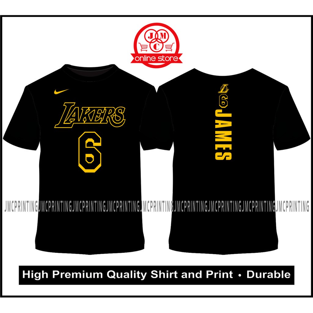 เสื้อยืด 🌟​พร้อมส่ง​🌟 Los Angeles Lakers NBA #6  Lebron James T-shirtS-5XL