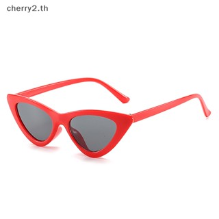 [cherry2] แว่นตากันแดด UV385 ทรงสามเหลี่ยม ขนาดเล็ก เซ็กซี่ สีแดง สไตล์วินเทจ สําหรับผู้หญิง