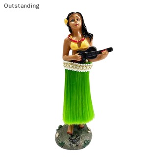 Outstanding ใหม่ โมเดลฟิกเกอร์ อนิเมะ Hula Girl Dashboard Ukulele Bobbleheads ของเล่น สําหรับเก็บสะสม ตกแต่งรถยนต์