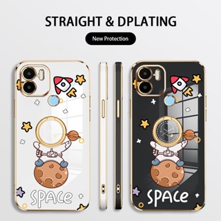 เคสโทรศัพท์มือถือ ซิลิโคนนุ่ม ลายนักบินอวกาศ NASA พร้อมแหวนขาตั้ง สําหรับ Xiaomi Redmi 12C A1 Plus 12T Pro Poco C40