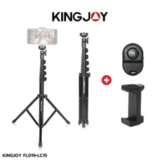 Kingjoy FL019 Monopod Selfie ไม้เซลฟี่ พร้อมขาตั้งในตัว ขาตั้งกล้อง สำหรับถ่ายภาพ ถ่าย Video ขนาดกะทัดรัด พกพาสะดวก