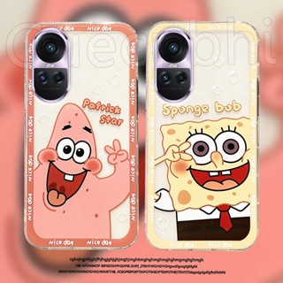 ใหม่ เคสโทรศัพท์มือถือ ซิลิโคนนิ่ม ใส ลายการ์ตูน Sponge Bob Patrick Star น่ารัก สําหรับ OPPO Reno 10 Pro Reno10 Pro+ Reno10 5G 2023 Reno10 5G