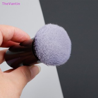 Thevantin แปรงแต่งหน้า ขนปุยนุ่ม ด้ามจับกลม สีดํา มืออาชีพ สําหรับปัดแก้ม แป้ง เครื่องสําอาง ของขวัญ ของดี สําหรับผู้หญิง