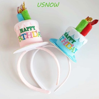 Usnow ที่คาดผม สีชมพู สําหรับตกแต่งเค้กวันเกิด