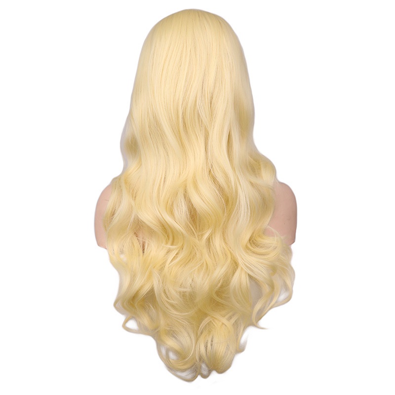 วิกผมคอสเพลย์ 2023 Movie Barbie Cosplay Costume Wig รูปตุ๊กตาบาร์บี้ สีทองอ่อน สําหรับเด็กผู้หญิง เหมาะกับงานปาร์ตี้ฮาโลวีน