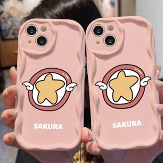 เคสโทรศัพท์มือถือ TPU ปิดด้านหลัง ลายซากุระ ปีกดาวน่ารัก สีพื้น สําหรับ OPPO A58 A78 A1X A96 A52 A92 A72 A1K F17 Pro A93 A16 A16S A54S A54 A74 F19 A95 A94 F19 Pro A55