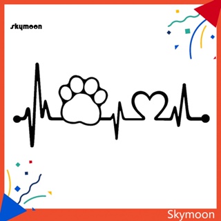 Skym* สติกเกอร์ ลายอุ้งเท้าสุนัข หัวใจ สร้างสรรค์ สําหรับติดตกแต่งหน้าต่างรถยนต์ รถจักรยานยนต์