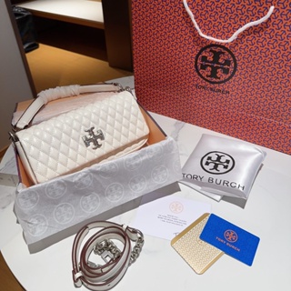 Tory Burch Kira กระเป๋าสะพายไหล่ กระเป๋าถือ แบบหนัง ของแท้ สําหรับสตรี