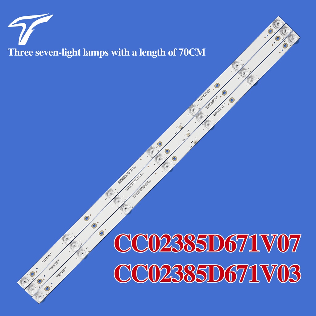 แถบไฟแบ็คไลท์ LED 7 ดวง CC02385D671V07 CC02385D671V03 385B 385E20 3X7 7S1P สําหรับ DM-LED39R201BT2 E