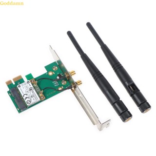 Godd AR9287 อะแดปเตอร์การ์ด Wifi PCIE ไร้สาย PCI 300M พร้อมเสาอากาศคู่