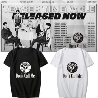 อ่อนนุ่ม 6 คอลูกเรือเสื้อยืดคอกลม✱Kpop SHINee Regular Album 7 Dont Call Me T-shirt Unisex Tshirt Cal Tops Crew Neck Tee