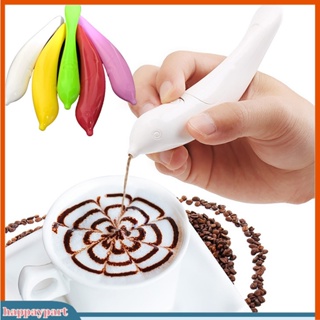 Happaypart|  ปากกาแกะสลักกาแฟไฟฟ้า PP เกรดอาหาร กันลื่น ใช้ซ้ําได้ DIY สําหรับทําเบเกอรี่