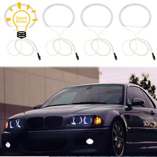 ชุดไฟหน้ารถยนต์ LED CCFL DRL สีขาว สําหรับ BMW E36 E46 E39 E38 4 ชิ้น