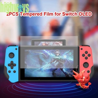 ฟิล์มกระจกนิรภัย ป้องกันรอยหน้าจอ สําหรับ Switch OLED Console 2 ชิ้น [highways.th]