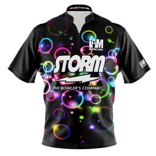 Storm DS เสื้อโปโล แขนสั้น พิมพ์ลายโบว์ลิ่ง 2138-ST 3D