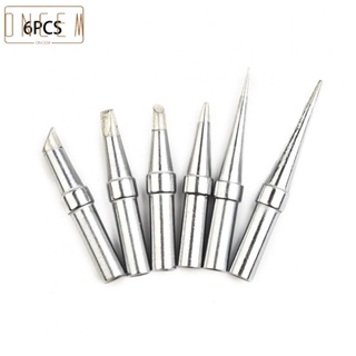 【ONCEMOREAGAIN】Soldering Iron Tips 6pcs For Weller WE1010NA WESD51 WES50/51 Replacement Silver