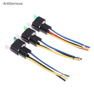 Art รีเลย์รถยนต์ 4Pin 5Pin 30A พร้อมฟิวส์คอยล์แรงดันไฟฟ้า 12V 24V DC 1 ชิ้น