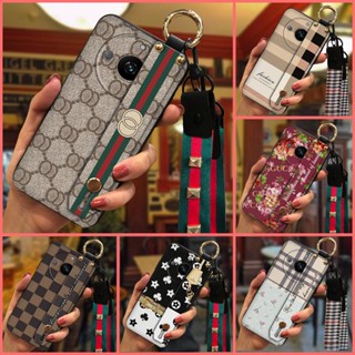 cute Fashion Design Phone Case For OPPO Realme11 silicone cartoon Soft Plaid texture Anti-dust classic Wristband Small daisies