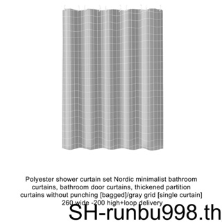 ผ้าม่านอาบน้ํา กันน้ํา สีเทา ติดตั้งง่าย สไตล์โมเดิร์น สําหรับห้องน้ํา