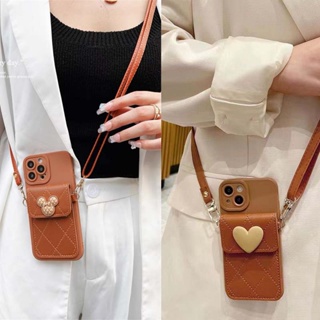 OPPO Realme C30 C33 C55 C53 5 5i 6i 7i 8 8i C11 C12 C15 C20 C21 C21Y V5 V13 9i C35 9Pro 9Pro+ 7 7Pro 5Pro 6 6Pro 10 Phone Case Love Mickey Card Bag TPU Soft Cover