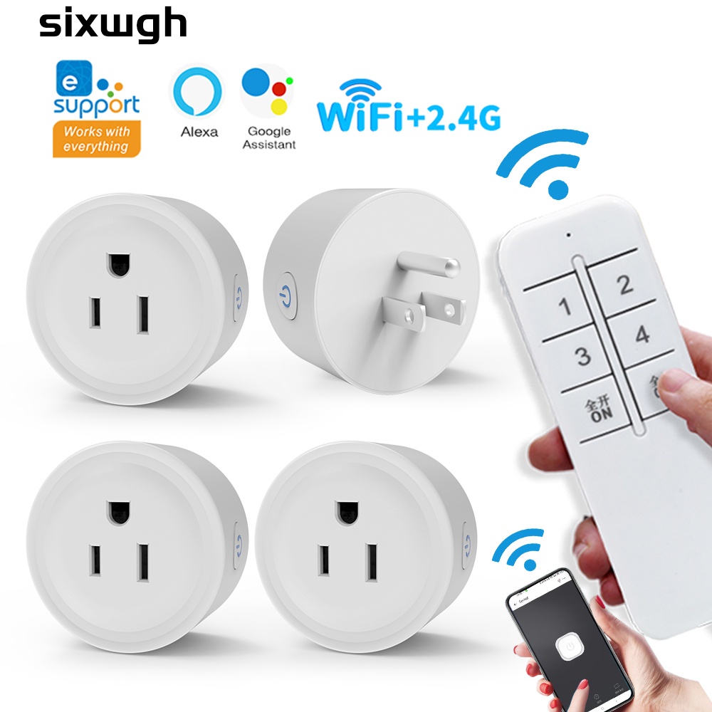 EWelink WiFi ซ็อกเก็ตสวิตช์ควบคุมระยะไกล smart socket รองรับ eWeLink APP ควบคุม และ Alexa Google ลํา