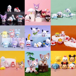 โมเดลตุ๊กตา Sanrio Kuromi Kirby My Melody Cinnamoroll Jenga ของเล่นสําหรับเด็ก