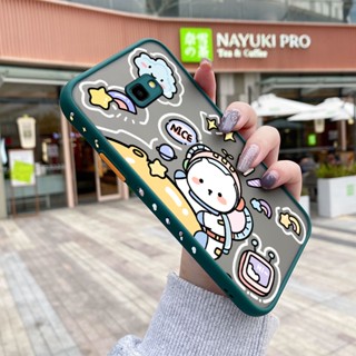 เคสโทรศัพท์มือถือแบบแข็ง ใส กันกระแทก ลายการ์ตูนอวกาศ มีลายด้านข้าง สําหรับ Samsung galaxy J4 2018 J4 Plus 2018 J4 Prime