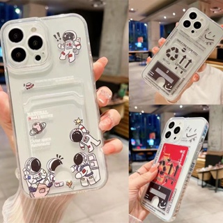 เคสโทรศัพท์มือถือ TPU แบบนิ่ม ลายนักบินอวกาศ สําหรับ iPhone 14 13 12 11 Pro Max 14Plus 13 12 mini 14 8 7 SE 6 6S Plus X XS XR XSMax