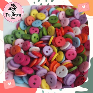 TATORERA 100pcs กระดุมทรงจานบิน 9mm