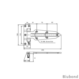 [Biubond] บานพับประตูตู้แช่แข็ง แบบขัดเงา