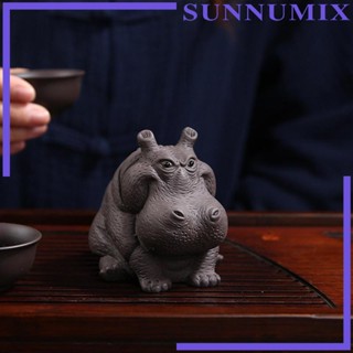 [Sunnimix] ฟิกเกอร์ฮิปโป ขนาดเล็ก แฮนด์เมด สําหรับตกแต่งบ้าน สํานักงาน