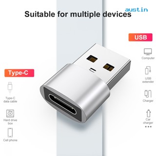 Ay_อะแดปเตอร์แปลง Type-c ตัวเมีย เป็น USB ตัวผู้ อะลูมิเนียมอัลลอย อุปกรณ์เสริม สําหรับโทรศัพท์มือถือ 2 ชิ้น