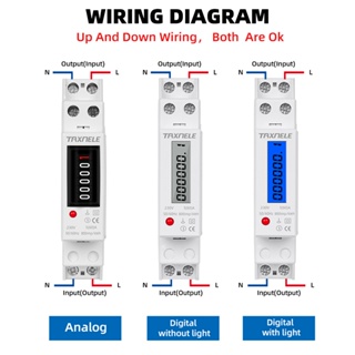 เครื่องวัดพลังงานอะนาล็อก kWh AC 230V 50Hz 60Hz 60A เฟสเดียว ดิจิทัล 1 ชิ้น