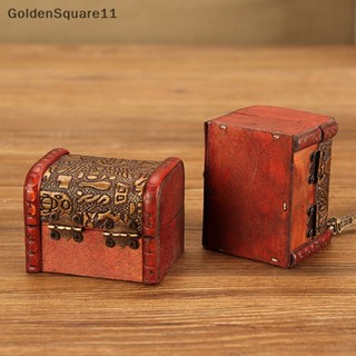 Goldensquare กล่องเก็บเครื่องประดับ กล่องของขวัญ กล่องไม้โบราณ ขนาดเล็ก 1 ชิ้น