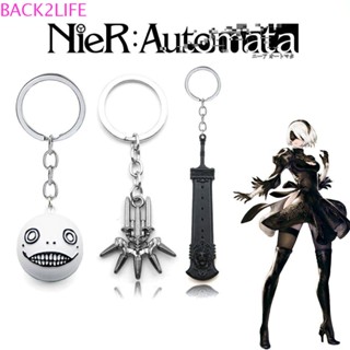 Back2life NieR พวงกุญแจ จี้หุ่นยนต์ 2B สีขาว เครื่องประดับ สําหรับเด็กผู้หญิง