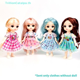 Trillioncatalpa เสื้อผ้าตุ๊กตา 16 ซม. สําหรับตุ๊กตา 1/12 BJD Ob11 TH