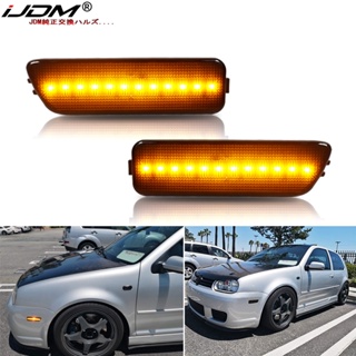 Ijdm ไฟเลี้ยว LED สีเหลืองอําพัน สําหรับ Volkswagen MK4 Golf GTI R32 Rabbit Cabrio Jetta Gen4 1999 2000 2001 2002 2003 2004 2005 1J0 945 072B 2 ชิ้น