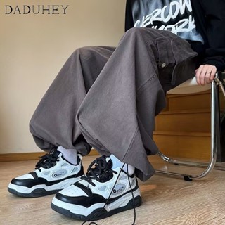 DaDuHey🔥 Mens Trendy Fashion All-match Loose Wide-Leg Casual Pants 2023 American Retro Multi-Pocket Cargo Pants