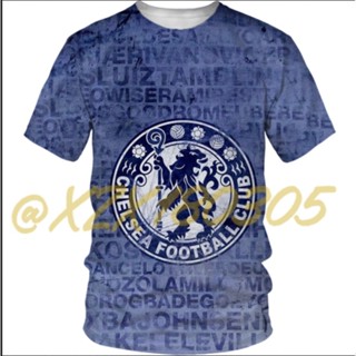 (ทั้งหมดในสต็อก Xzx180305) ใหม่ เสื้อยืด ลายฟุตบอล chelse FC 3D 24